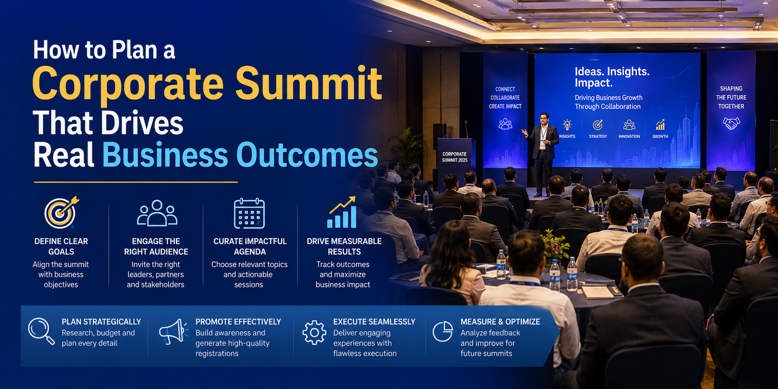 Corporate summit with Indian business professionals focused on planning and driving measurable business outcomes.